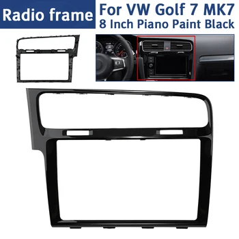 Marco de Radio LHD MIB para VW Golf 7 MK7 Golf 7,5 MK7.5, placas de Radio negras para Piano, marco decorativo, bisel de pantalla de 8/9,2 pulgadas 1