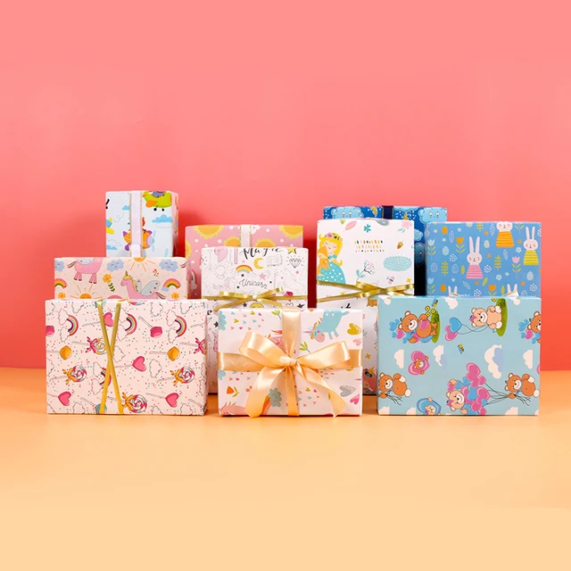 10PCS Birthday Gift Wrapping Paper Kids Birthday Baby Show Wrapping Paper  Gift Wrapping Cartoon Wrapping Paper - AliExpress