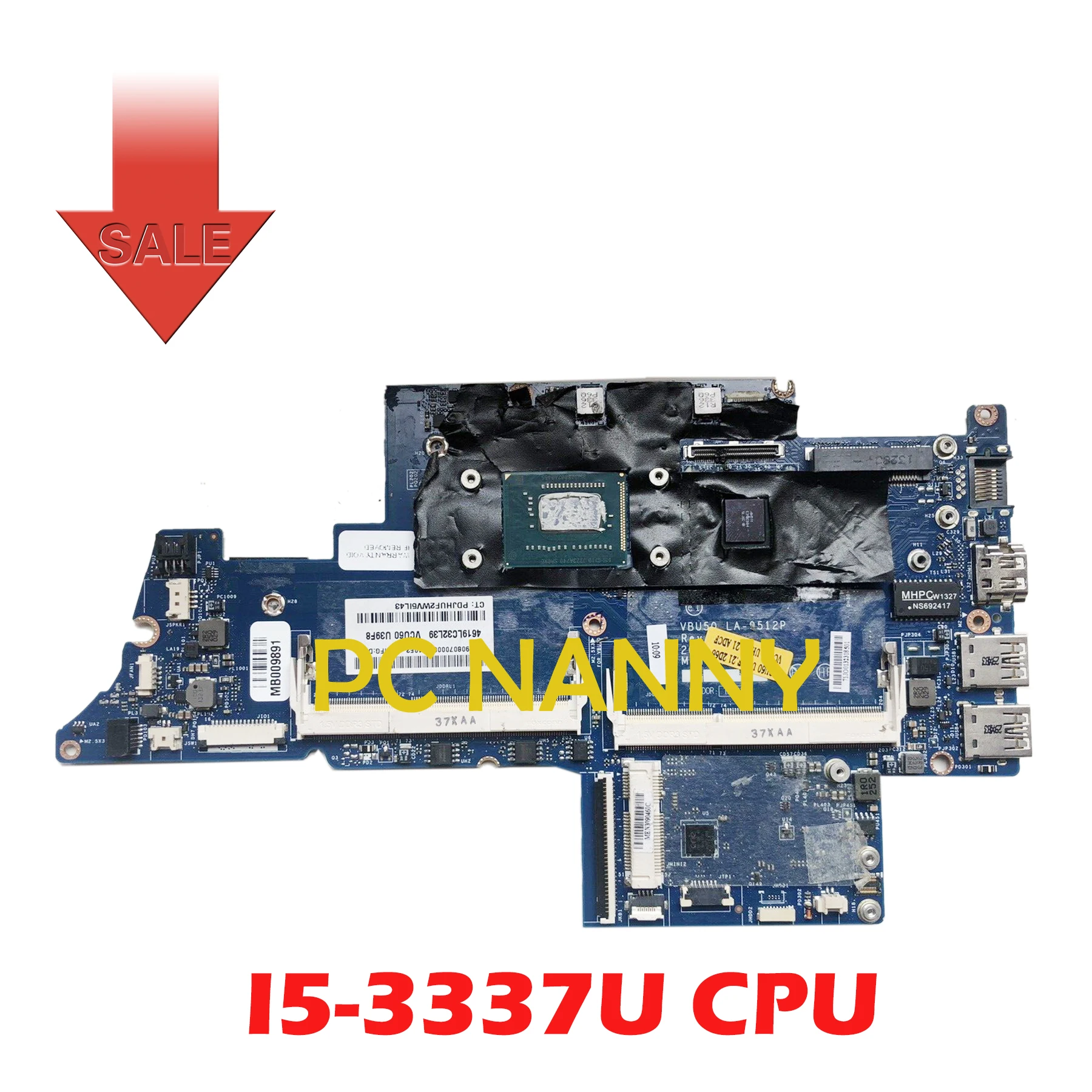

PCNANNY for HP ENVY4 laptop motherboard I5-3337U LA-9512P 713809-501 713809-001