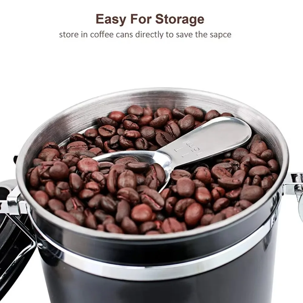 Premium Ergonomic Stainless Steel Coffee Scoops - 1 & 2 Tablespoon Options