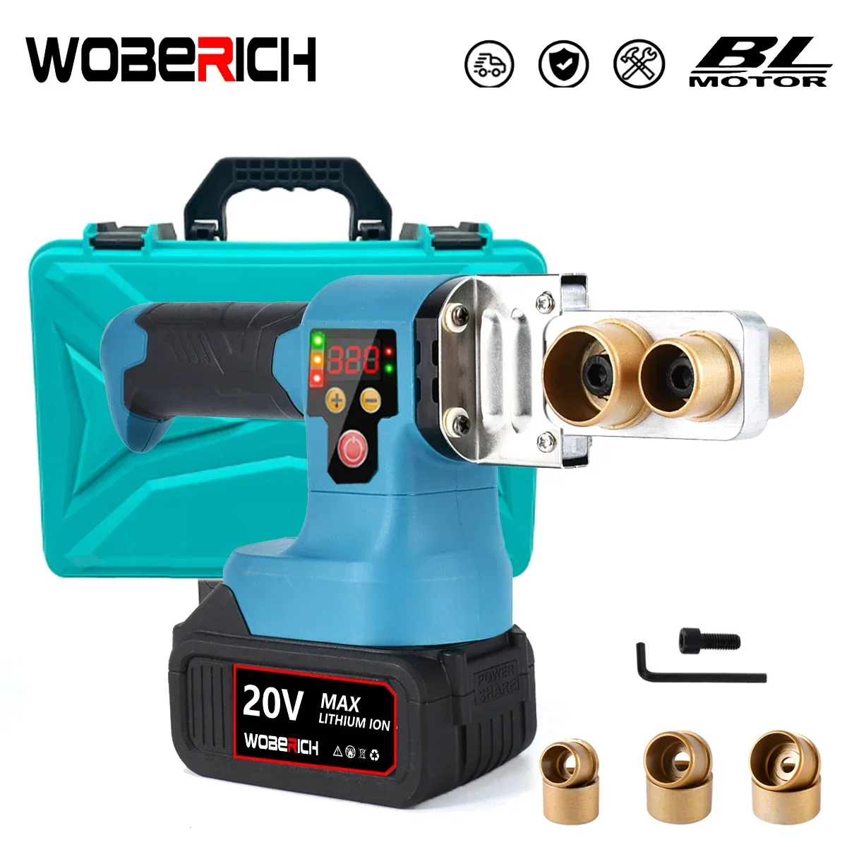 

1400W Cordless Pipe Welding Machine Rechargeable Hot Melt Machine PPR/PB Water Pipe Melter Welding Machine For Makita 18VBattery