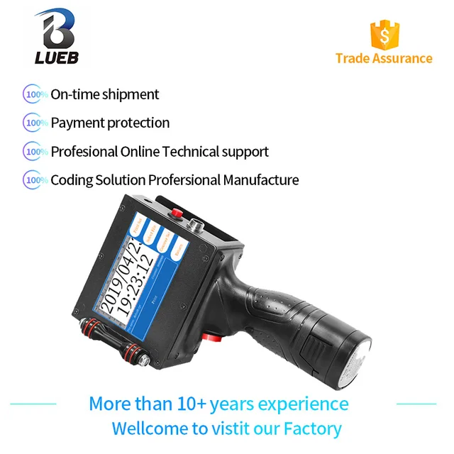 25.4 Mm 2019 Ipari Gyártó Wifi Mini Kézi Tintasugaras Nyomtató Képernyő Egyetlen Színű Oldószer Alapja A Falfestményhez - Image 3