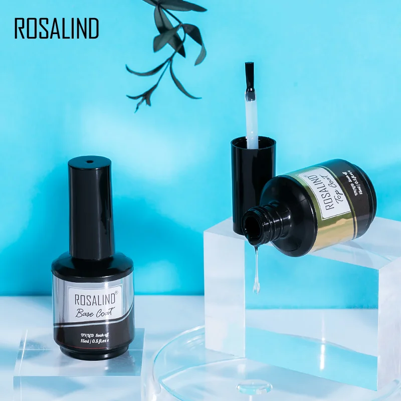ROSALIND 15ml Top Coat Nail Gel Polish UV LED Lamp Soak Off Top Coat Long Lasting Nail Art Gel Hybrid Varnishes For Manicure 6