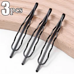 Fashion Wavy Black Hair Clips - Elegant Metal Barrettes & Invisible Hairpins Accessories (Style26)