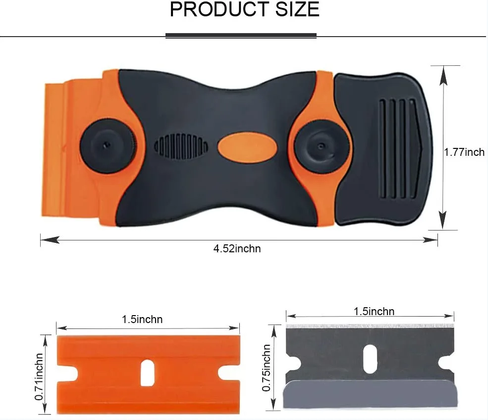 Razor Blade Scraper for Car Window Vinyl Film Cleaning