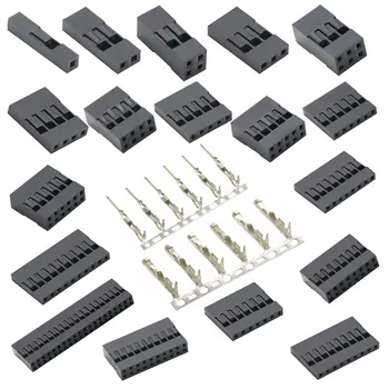 ปลั๊กเชื่อมต่อแบบดูปองท์ 2.54 มม. แบบแถวเดี่ยวและแถวคู่ 1/2*2/3/4/5/6/7/8/10/20/40 ขา พร้อมสายจัมเปอร์และปลั๊กตัวเมีย 1