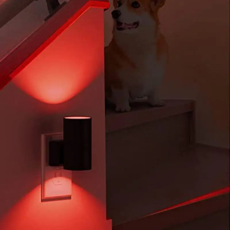 LED Night Light Dusk to Dawn Sensor Dimmable RGB Night Lamp Smart Remote Control Plug-in Wall Ambient Light Home Decoration