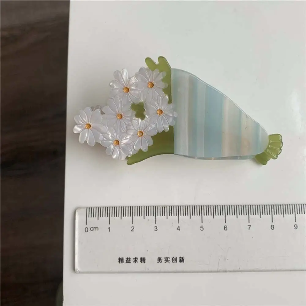 Description Picture 3 of itemGirls Ladies Women Cute Lovely Pineapple Acetate Daisy Bouquet Barrettes Hair Claws Hair Ornaments Korean Style Hair Clips