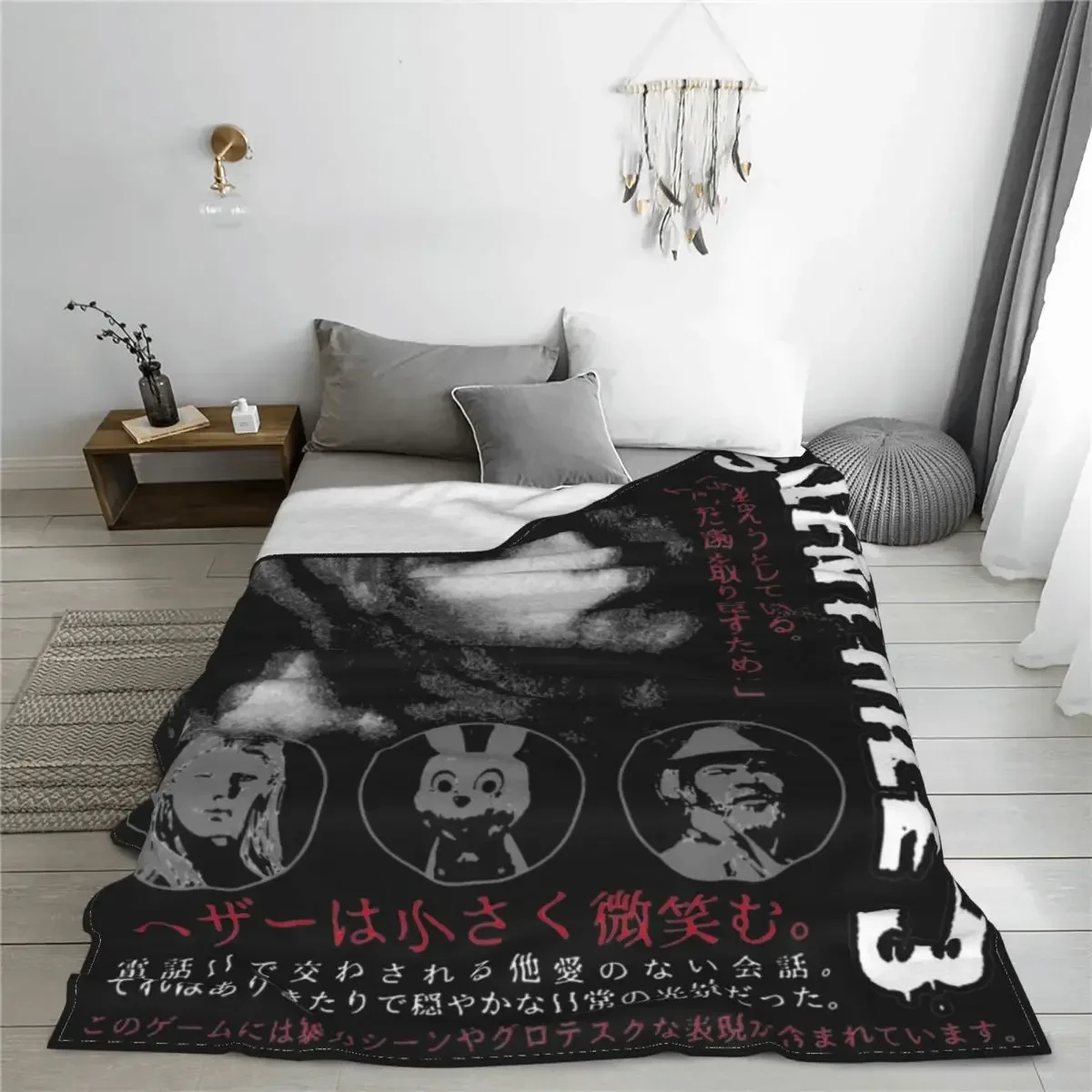 Heather Silent Hill 3 Merch Blanket Velvet Bedding Horror Game Throw Blankets Relax Super Soft for Office Rug Piece  blanket 3