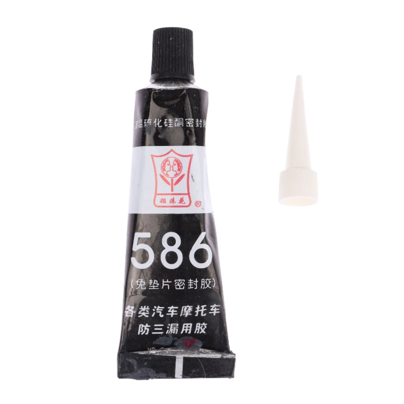 

586 Black Silicone Free-gasket Waterproof Car Motorcycle Repairing Glue Silicone Rubber Oil Resist High Temperature Sealant 55g