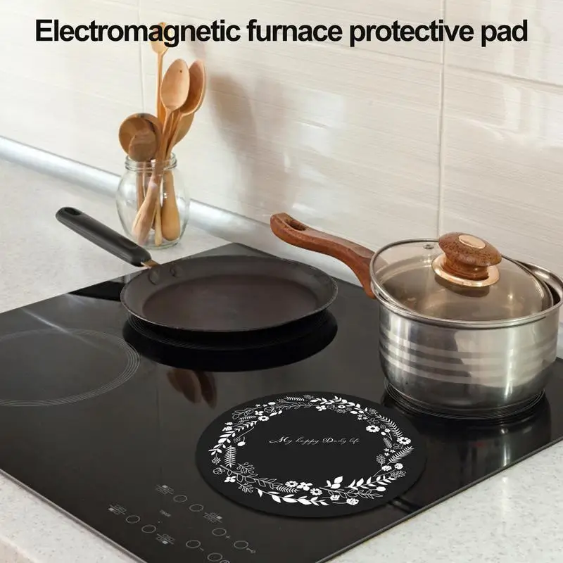 Silicone Induction Pads Cooker Protection Pad Induction Cooktops Magnetic Non-slip Scratch Round Protector Heat Resistance Mats