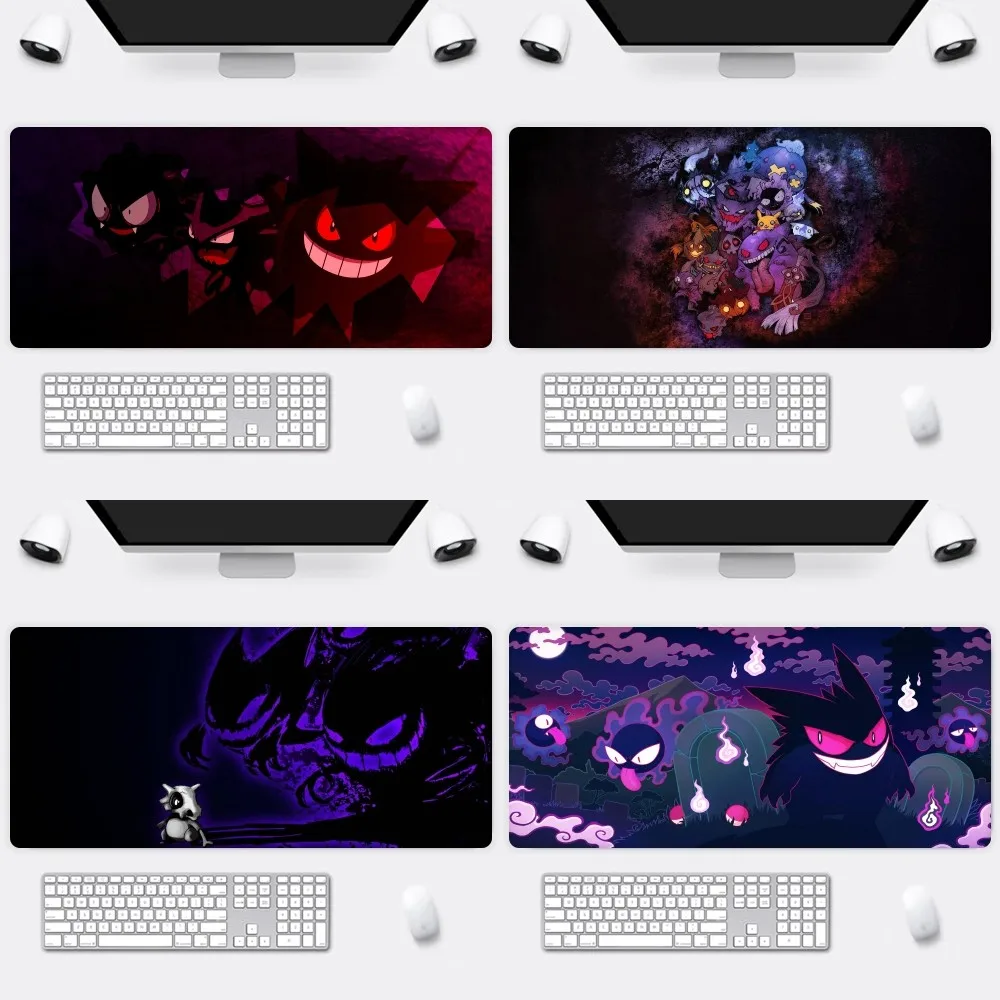 Cartoon Pokemon Gengar Mousepad Office Large Small Mouse Pc Tastiera Da Gioco Per Computer Tappetino Antiscivolo In Gomma Grande