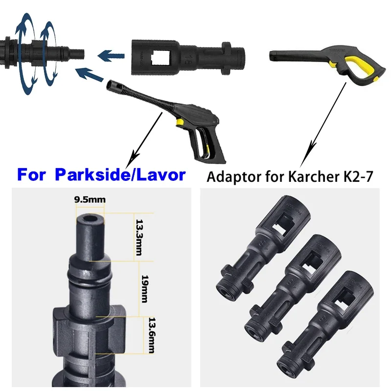Karcher K2 K5 K7/Parkside/Lavor 압력 세척기 청소 브러시 ??세탁기 세척 버킷 토네이도 자동차 청소용