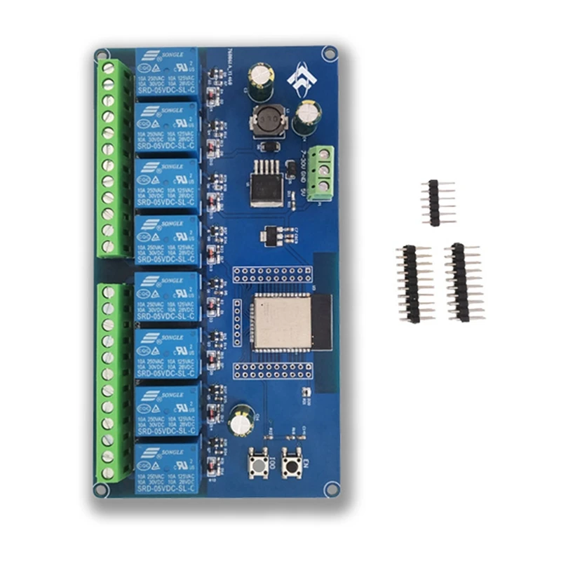 

ESP32 WIFI Bluetooth BLE 8 Way Relay Module ESP32-WROOM Secondary Development Board DC5-30V Power Supply