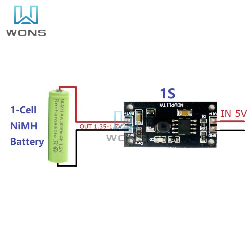 Universal NiMH/NiCd Battery Charger Module for Multi-Voltage Charging