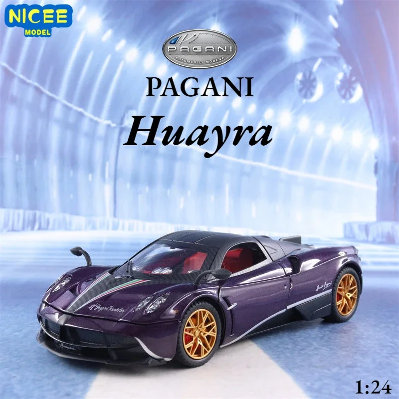 1:24 Pagani Huayra Sports Car High Simulation Diecast Metal Alloy Model car Sound Light Pull Back Collection Kids Toy Gifts A527 1 24 pagani huayra sports car high simulation diecast metal alloy model car sound light pull back collection kids toy gifts a527