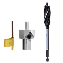 Precision Woodworking Chamfer Reamer Drill Bit Polished Tool for Vertical Drilling and Workbench Applications (B)