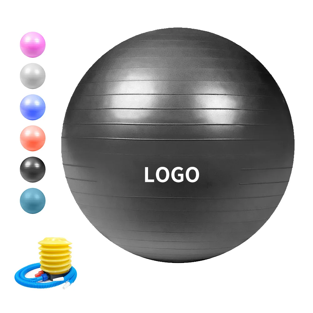 Color PVC Yoga Ball, Fitness Exercise Ball, Gym Training, Workout, Sport, Pilates, Birthing, Workout, 55cm, 65cm, 75cm