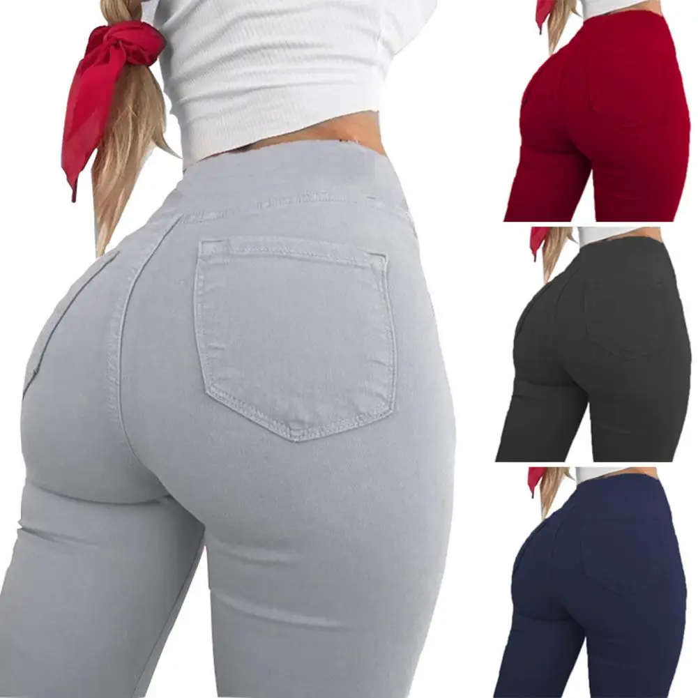 

Casual Women Trousers Women Pencil Pants Slim Fit High Waist Women's Pencil Pants Breathable Quick Drying Leggings with Elastic