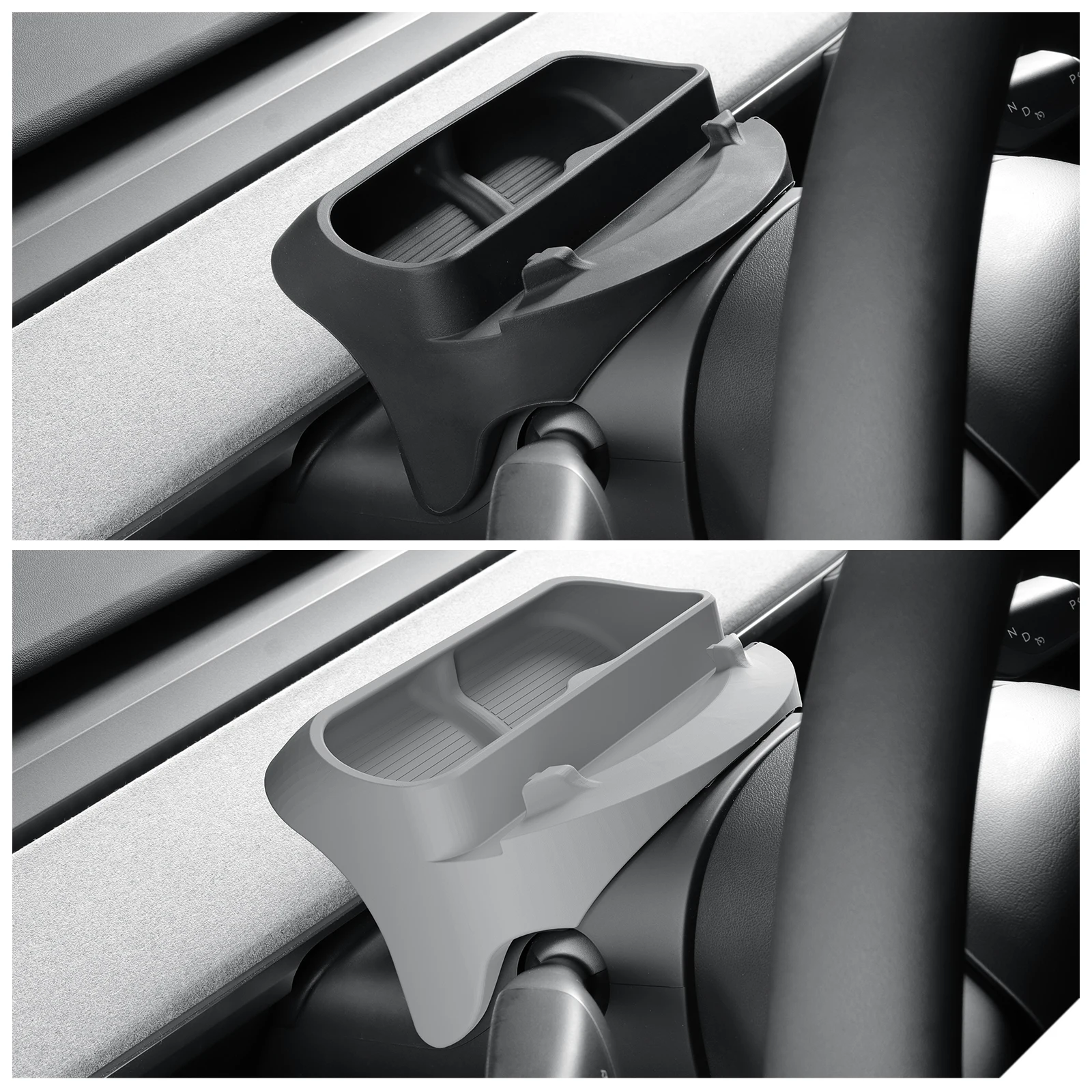 Custodia Occhiali Da Sole Per Tesla Model Y – Organizer Portaoggetti In ABS Con Floccaggio, Installazione 10 Secondi, Plug And Play