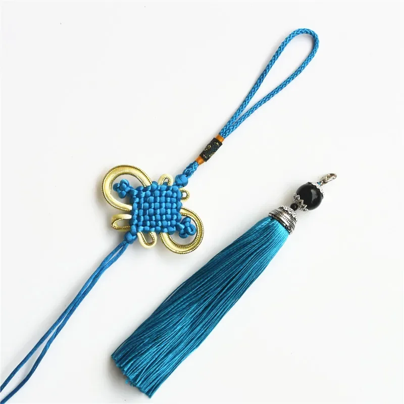 2 Sets Chinese Kung Fu Wushu Tai Chi Martial Arts Sword Short Tassel Length 15cm + Chinese knot, Sword Ear Hanging Wire