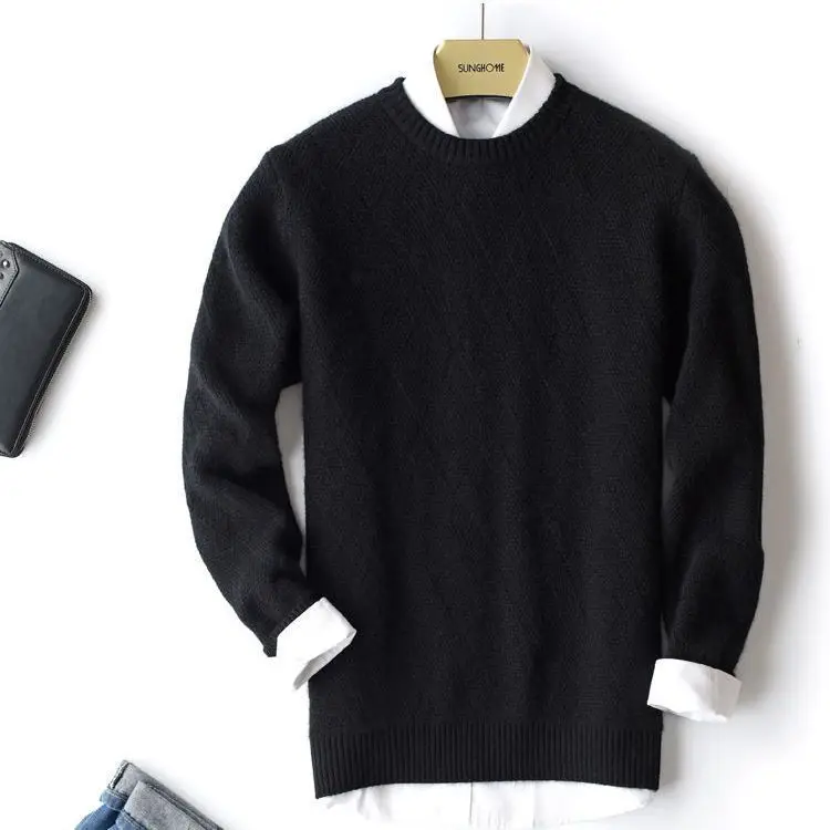 

Men O-neck Sweater Men Knitwear Pullover Jumpers Vintage Sweaters Fashion Autumn Winter Tops Men Knitted Sweatshirts D61
