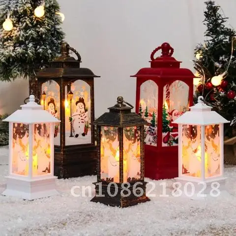 

Santa Christmas Lights Lantern Wind Merry Christmas Decoration for Home Natal Navidad 2021 Xmas Ornaments Gifts New Year 2022