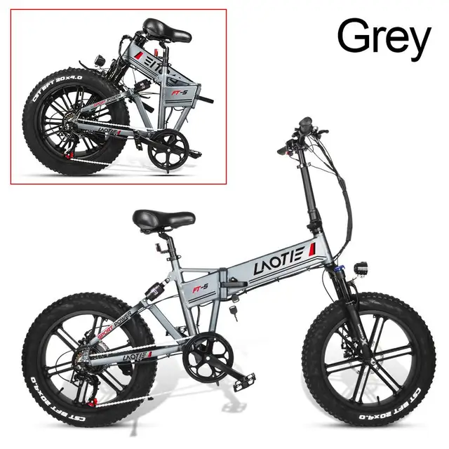 Laotie Ft5 Electric Bike 500w 48v 12.8ah Battery 35km/h Foldable E Bike 7-mountain  Bike Electric Bicycle 20in Fat Tire Eu Plug - Electric Bicycle - AliExpress