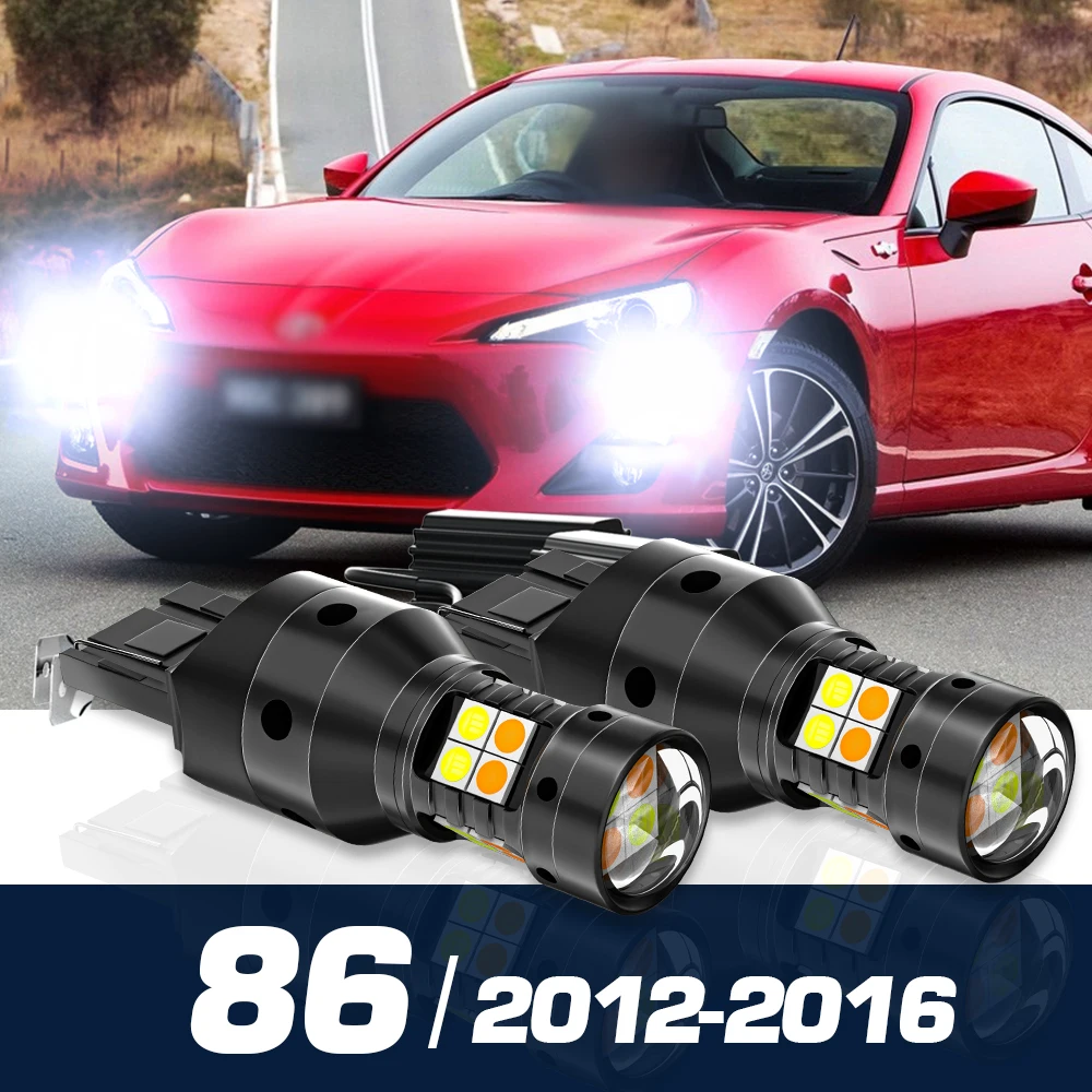 

2pcs LED Dual Mode Turn Signal+Daytime Running Light Canbus Accessories DRL For Toyota 86 2012-2016 2013 2014 2015