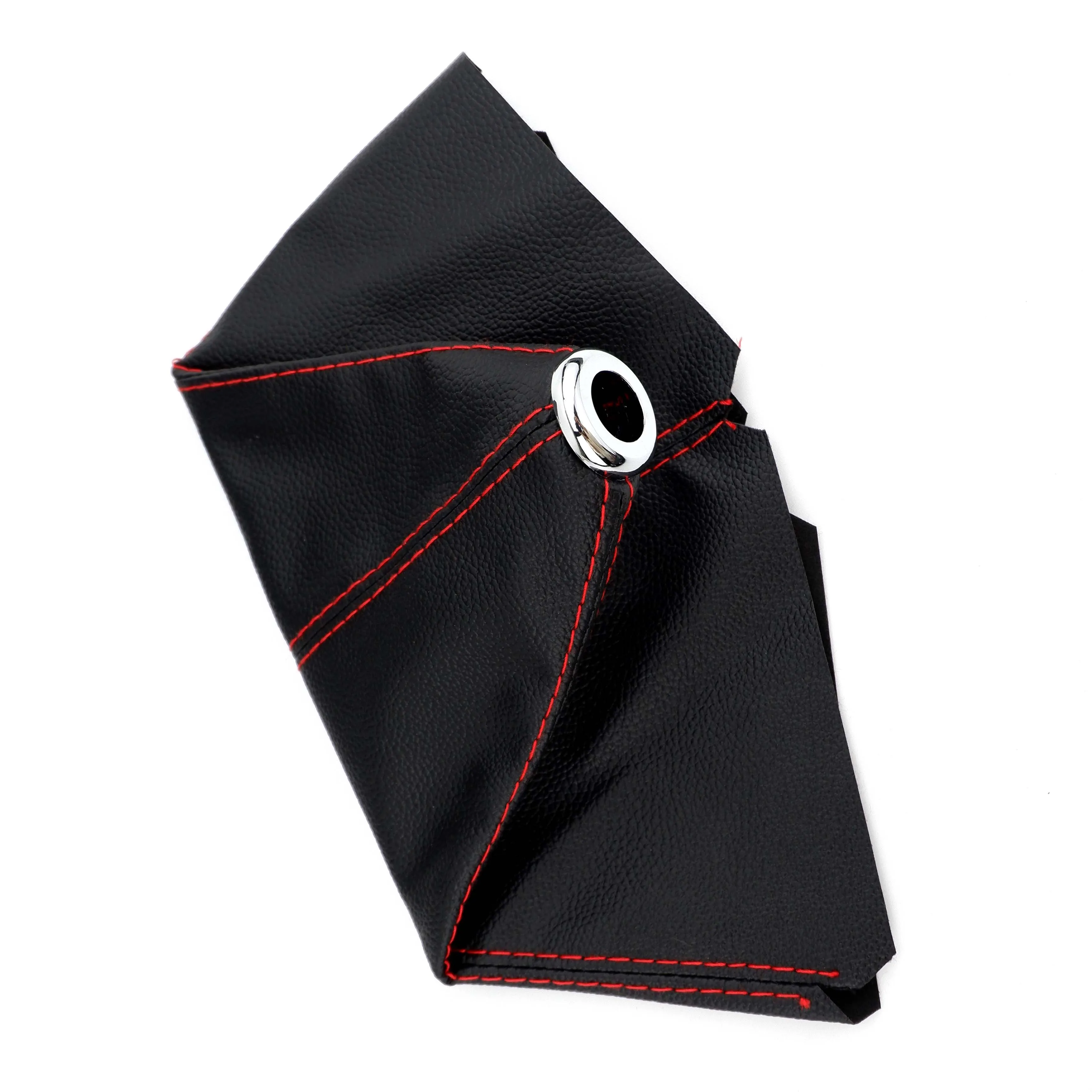 Universal PU Leder Auto Schaltknauf Shift Kragen Carbon Faser Auto Lkw Manuelle Stick Shifter Boot Abdeckung Gamasche Schwarz Blau Rot – Detail 4