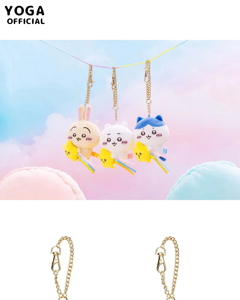 Chiikawa Hachiware Star Plush Doll Keychain - Chiikawa Plush
