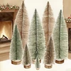 Mini Pine Christmas Tree Artificial Tabletop Decorations Festival Plastic Miniature Trees New Year Decorations for Xmas