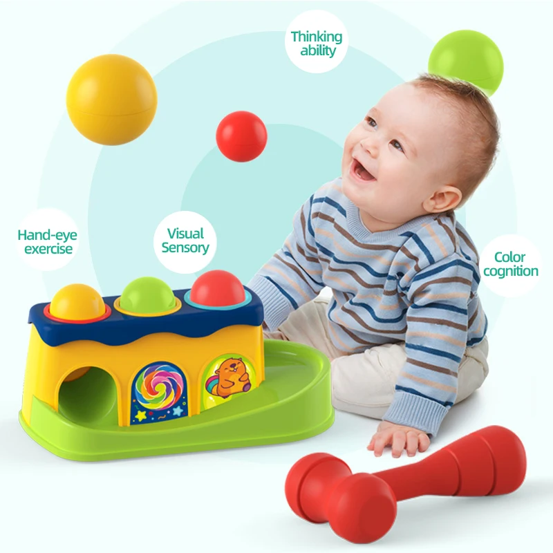Children's tapping making sounds and hitting ground mice puzzle parent-child interactive toys baby puzzle toys