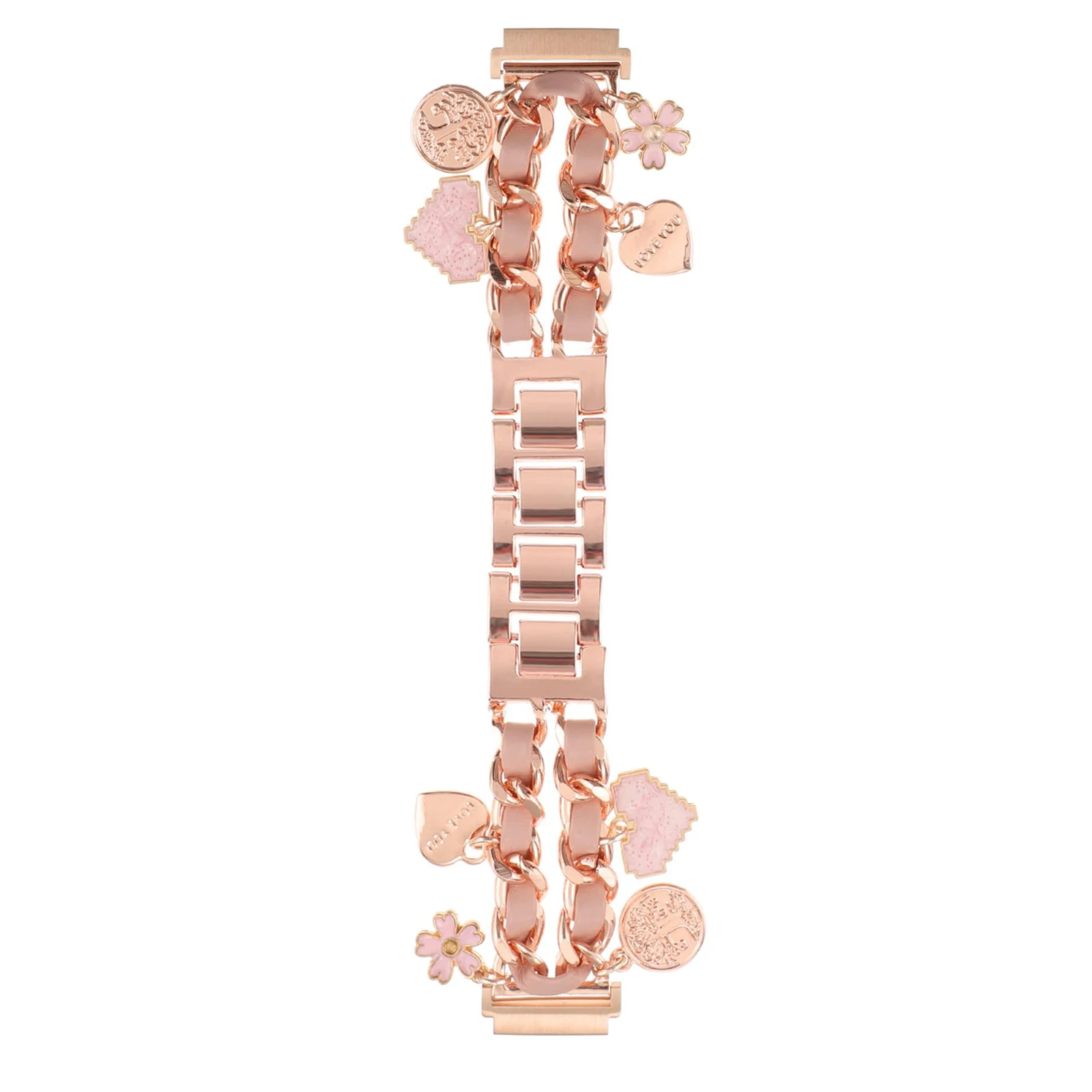 Elegant Women's Metal Bracelet Band with Pendants