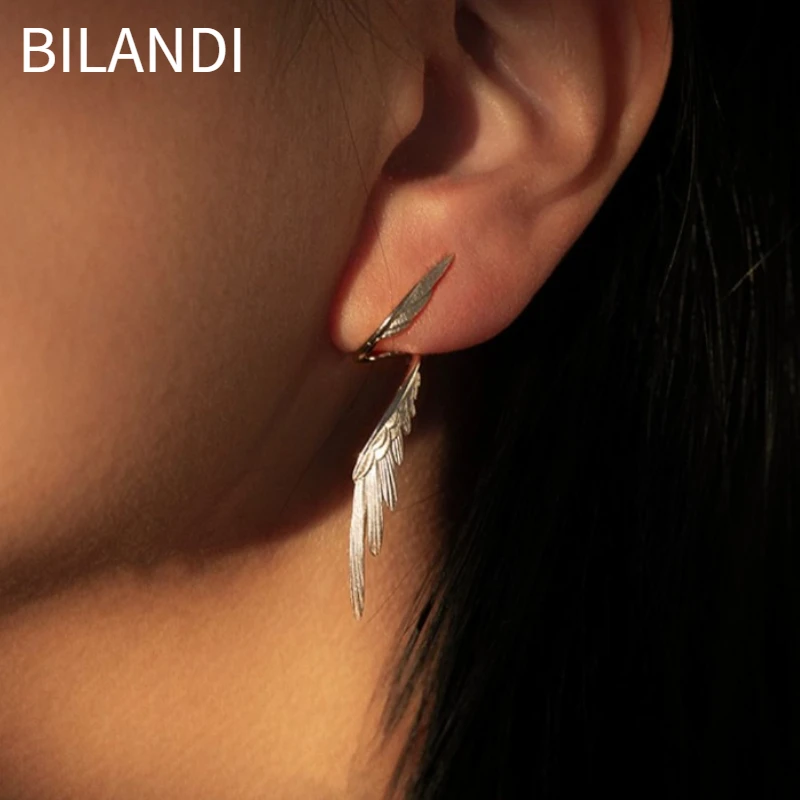 

Bilandi Fashion Jewelry Luxury Temperament Wing Earrings For Women Wedding Gifts Delicate Design Ear Accessories Dropshipping