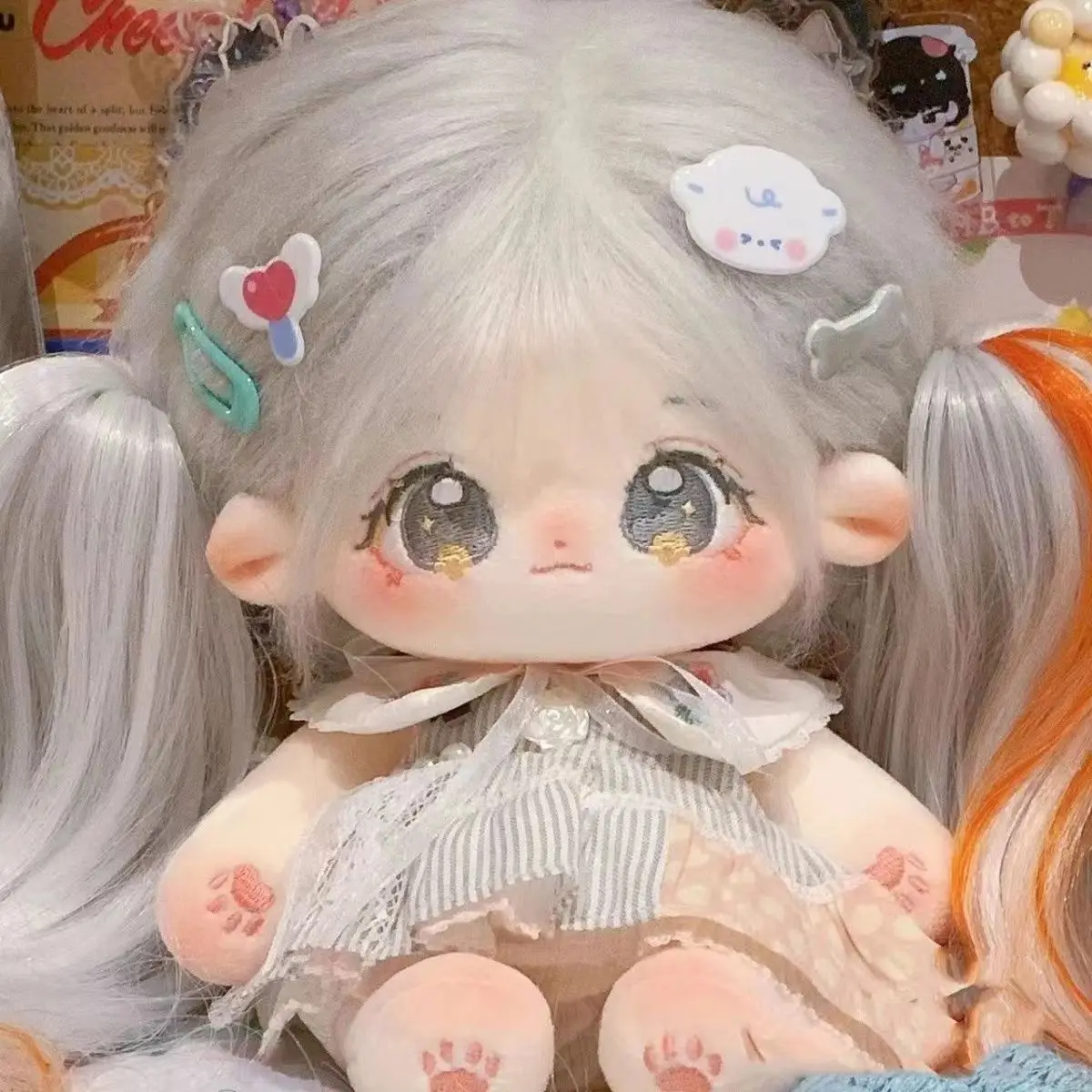 20cm Genuine Kawaii Idol Doll Plush Princess Dolls Stuffed Figure Toys Cotton Baby Plushies Toys Fans Collection Gifts