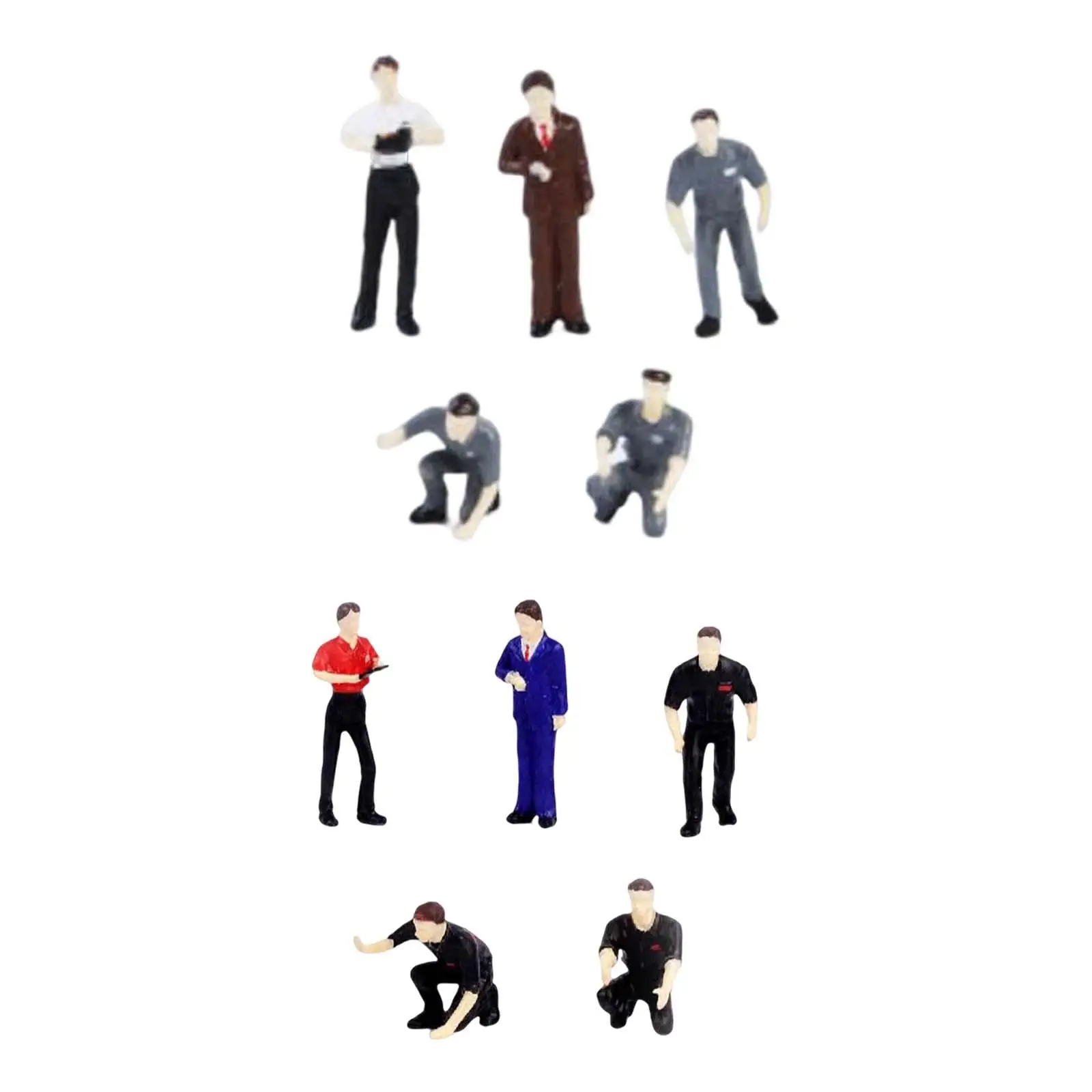 5 Pieces Resin 1/64 Repairman Figures DIY Projects Micro Landscape Decor