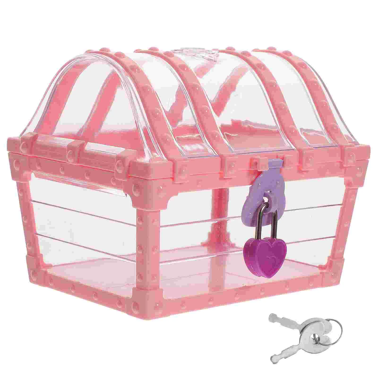 

Fomiyes Girl Treasure Chest Pirate Keepsake Box Jewelry Box Small Transparent Box Vintage Gems Storage Boxes Gift Holder