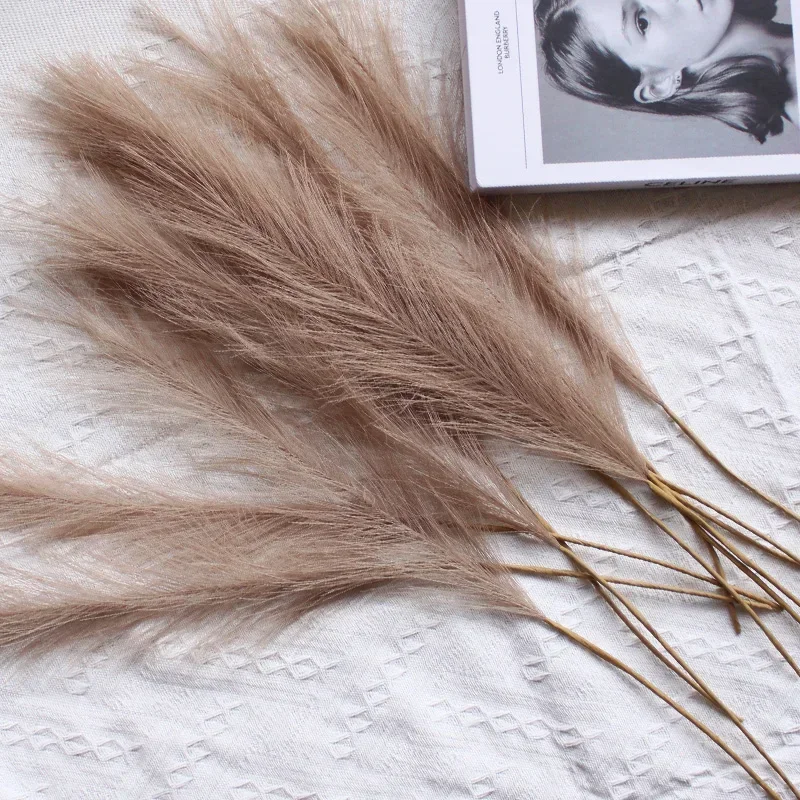 Description Picture 4 of item55CM Artificial Pampas Grass Flower Bouquet For Home Wedding Decoration DIY Party Bedroom Fake Plant Flowers Vase Decor Reed