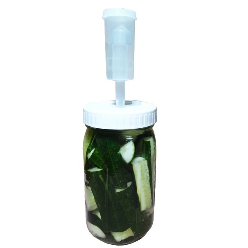 A21R-4Pc Mouth Jars Lids Fermenting Lids With Airlocks Fermentation Kit For Making Sauerkraut In Wide Mouth Jars