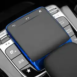 Clear TPU Car Center Control Screen Protector Cover for Touch Screen - Premium Trim for Mercedes - Benz (Blue)