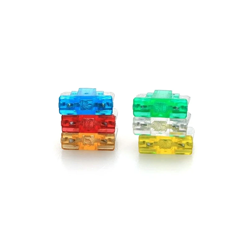 24pcs Auto Car Truck Motorcycle Fuses 5A 10A 15A 20A Mixed Sizes Low Profile Kit Micro Mini Blade Fuse Car Fuses Kit