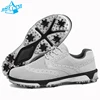 LiXingMing Golf Shoes Men Gray Large Size To 48# Breathable Cleats Golf Sport Shoes Teenager Training Golf Coach Sneakers 1