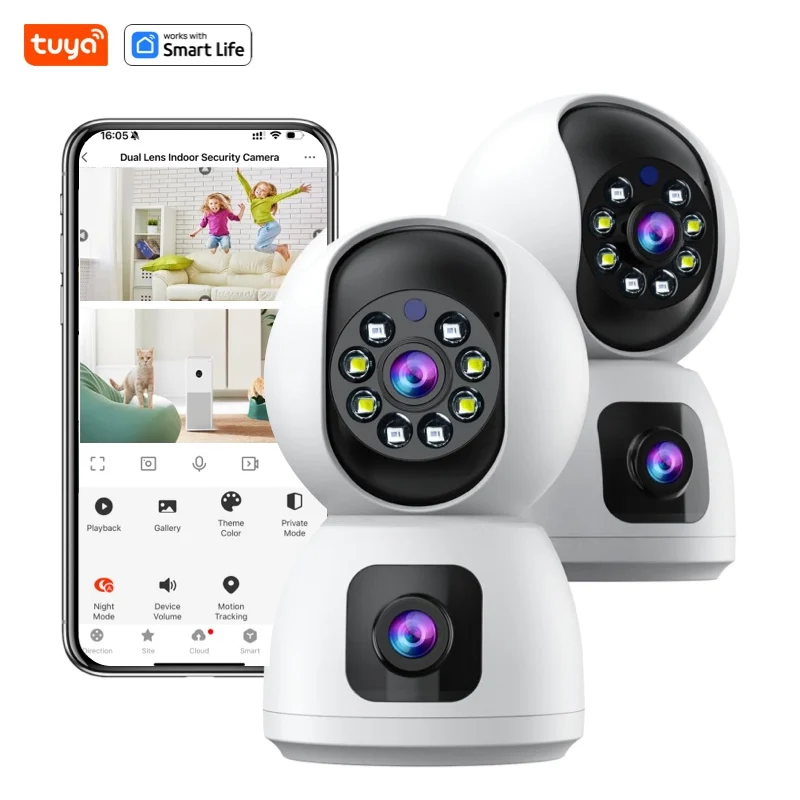 Telecamera per animali domestici con app per telefono, telecamera WiFi per interni con visione notturna, audio a 2 vie, monitoraggio intelligente pan/tilt a 360°, telecamera IP wireless 1080p