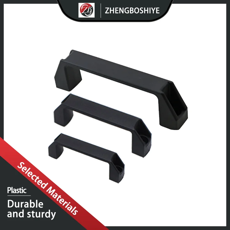 Plastic Black Nylon Handle Drawers Electrical Cabinets Industrial Equipment Toolboxes Machine Tools Exposed Outside The Door