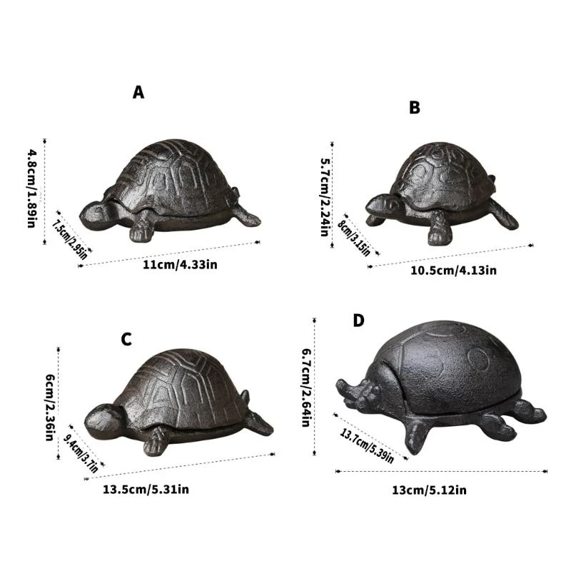 Tortoise/Coccinella Septempunctata Key Storage Box for Gardens and Yard Iron Jewelry Hider with Secret Compartment KXRE