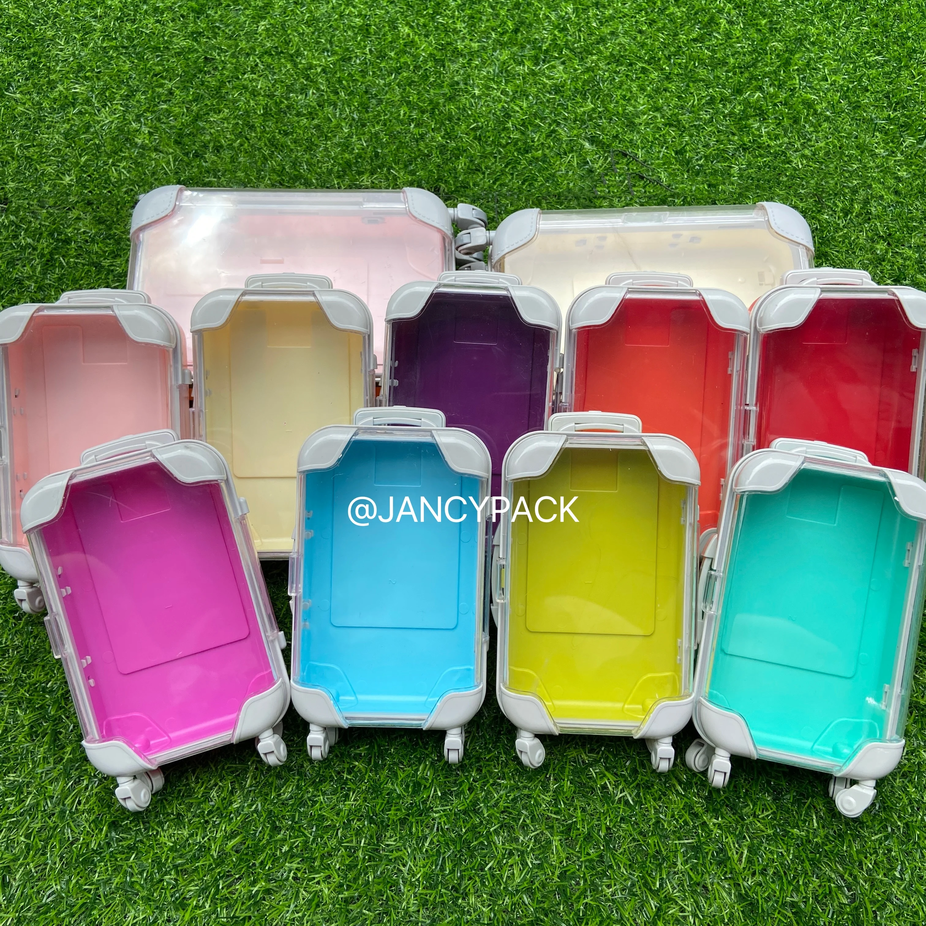 Mink Eyelashes Package Box Mini Trolley Luggage for Lashes Cases