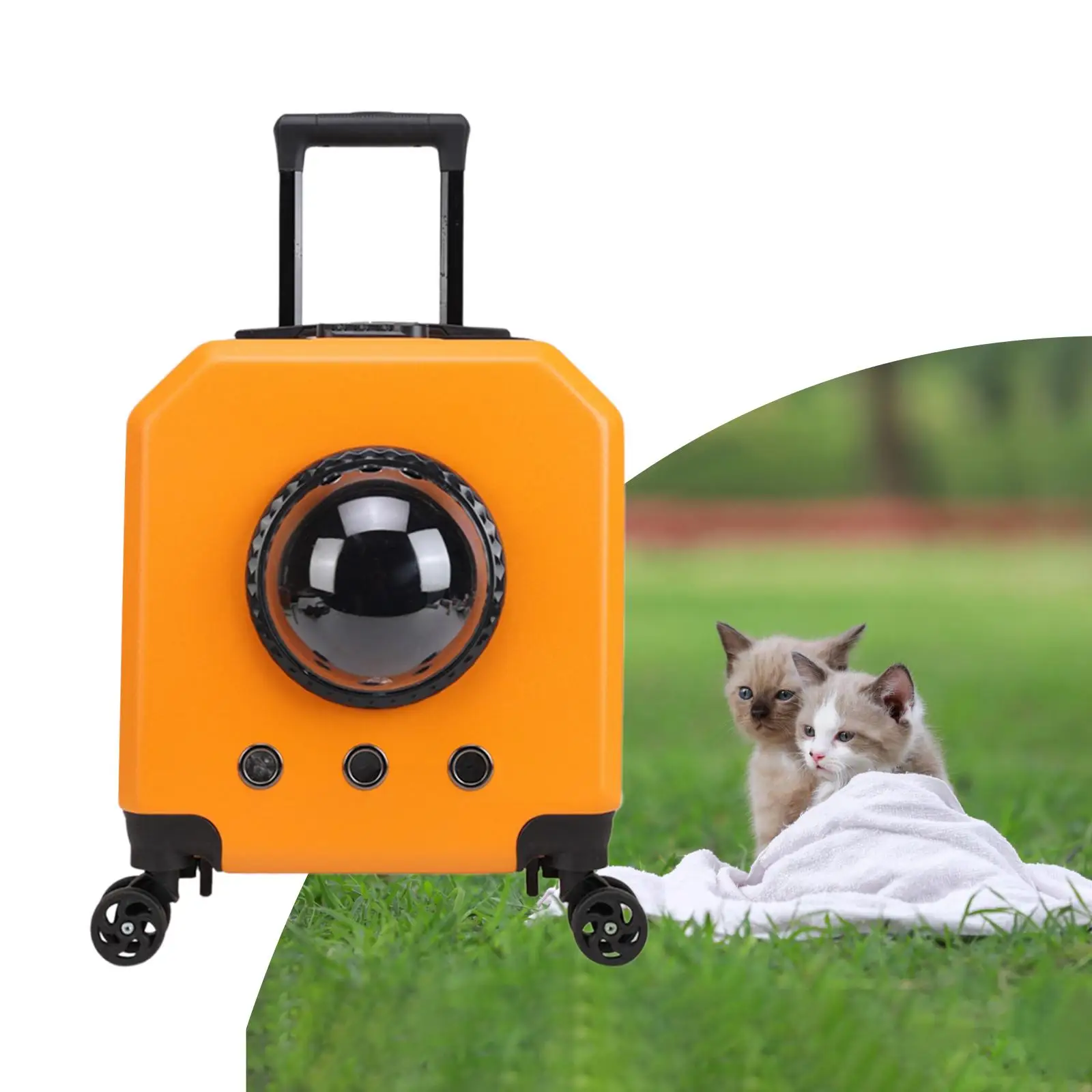 Pet Travel Carrier with Wheel Portable Cat Trolley Case for Camping Outdoor Pet Travel Carrier with Wheel Portable Cat Trolley Case for Camping Outdoor