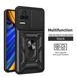 Copertura posteriore in armatura con supporto a anello magnetico e protezione per fotocamera scorrevole