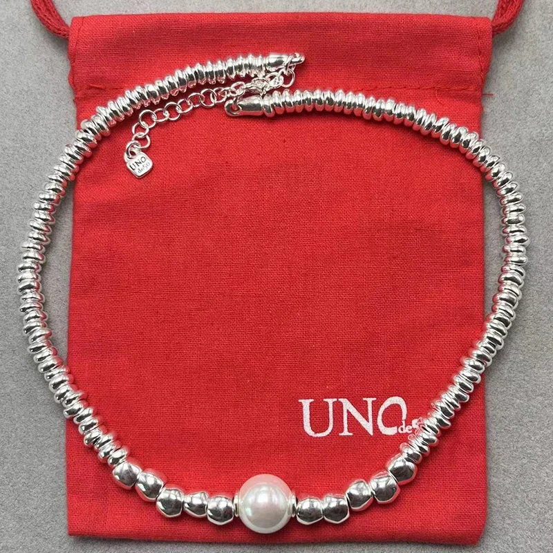 

2023 UNOde50 New Popular High Quality Bead String Pearl Necklace Women's Jewelry Gift Bag in Europe and America